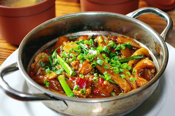 salted fish with egg plant